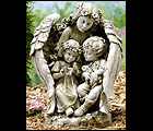 guardian angel with children sculpture