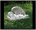 Sleeping Angel Girl in Wings Sculpture