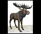 Life Size Standing Moose Statue