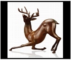 Brass Deer Sculpture