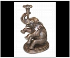 Large Bronze Elephant Candle Holder