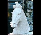 Elegant Horse Head on Base