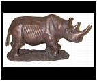 Foraging Rhinoceros Statue