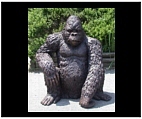 Life Size Sitting Gorilla Sculpture