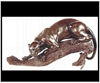 Large Bronze Prowling Cougar