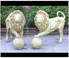 Life Size Estate Bronze Lions - Pair