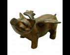 Flying Pig Statue in Rust Finish