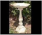 Hexagonal Acanthus Bird Bath