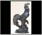 Rooster Statue with Head Turned