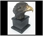 Bronze American Eagle Head on Base