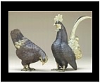 Set of Bronze Rooster and Hen II