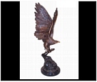 Bronze Landing Eagle Sculpture