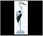 Indoor Blue Heron Statue with Base