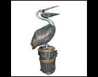 Life Size Pelican on Pedestal