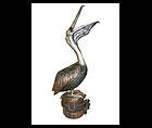 Life Size Pelican on Post