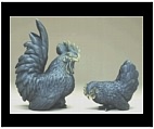 Bronze Rooster and Hen