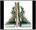 Pushing Bunny Bookends