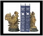 Gold Finished Rooster Bookends