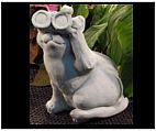 Cat with Binoculars Statue