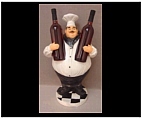 Tall Chef Wine Bottle Holder Statue