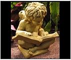 Reading Cherub Statue