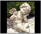 Pondering Cherub Statue