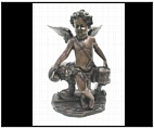 Bronze Cherub Musician