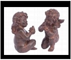 Boy and Girl Cherub Statues