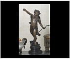 Bronze Cupid Statue with Bow