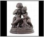 2 Cherubs at Play Sculpture