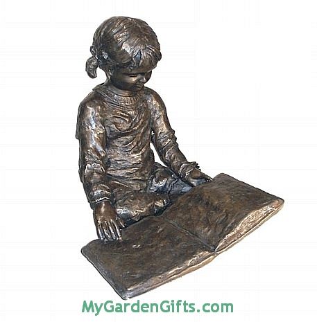 Little Reading Girl Sculpture