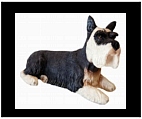 Schnauzer Statue - Colored