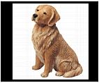 Sitting Golden Retriever Figurine