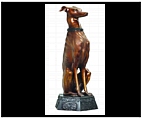 Bronze Sitting Greyhound II