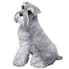 Sitting Gray Schnauzer Statue II