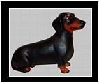 Black Dachshund - Hand Painted