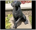 Black Labrador Statue - Hand Painted