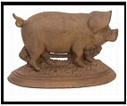 Large Pig Door Stop - Cast Iron