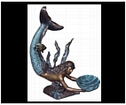 Mermaid with Shell Fountain Statue