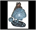 Large Bronze Frog Garden Spitter