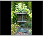 Large Fluted Garden Urn (Antique)