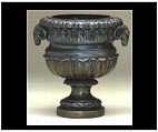 Small Bronze Ram Urn