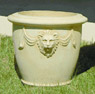 Lion Head Swag Planter- Small, Concrete garden planters, Stone Garden Planters