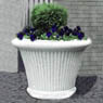 Concrete Planter with Pleats - Large