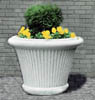 Concrete Planter with Pleats - Medium