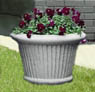 Concrete Planter with Pleats - Small