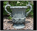 Pair of Greek Acanthus Urns with Two Handles