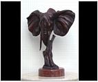 Large Bronze Elephant Bust