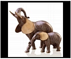 Mother and Baby Elephant Sculpture