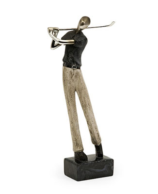 Male Golfer Hole in One figurine